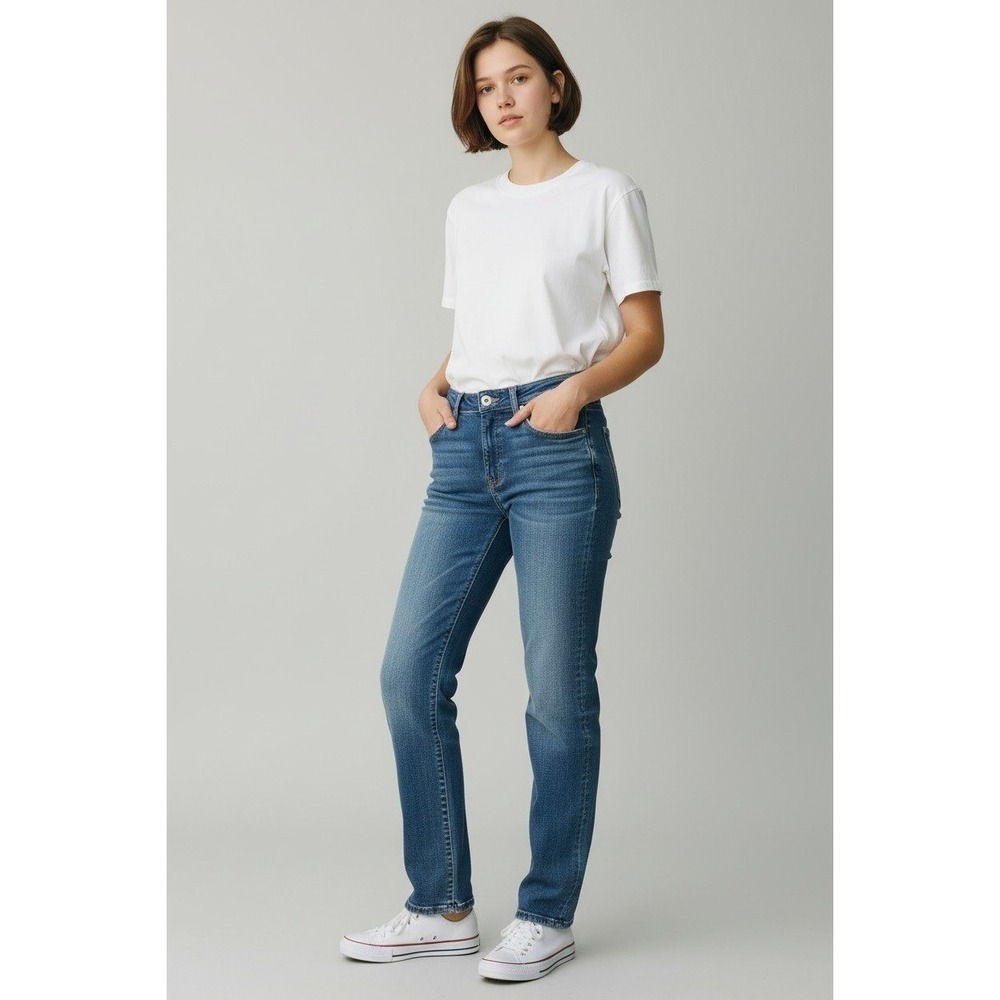 Lucky Brand Sweet N Straight Jeans Womens 8 29 Regular Medium Wash Blue Denim